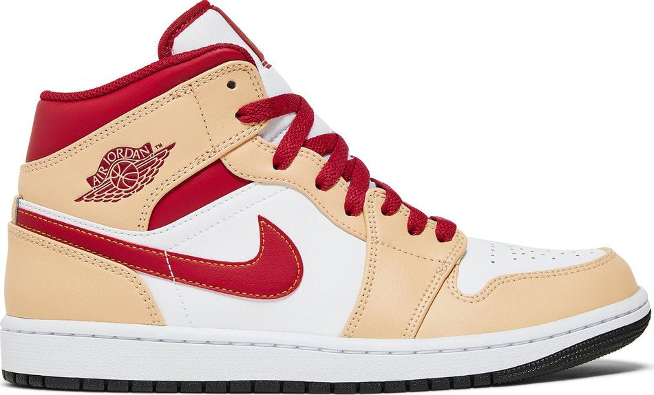 Air Jordan 1 Mid  Light Curry Cardinal Red  554724-201((W)US5.5/EUR36)