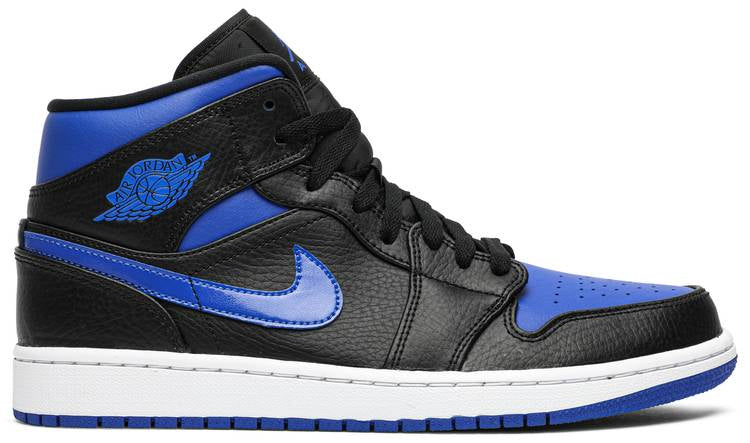 Air Jordan 1 Mid  Black Hyper Royal  554724-068((M)US7/EUR40)